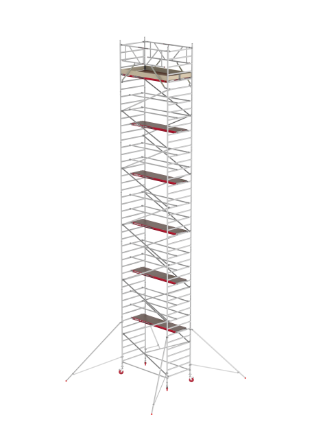 RS TOWER 42 Fahrgerüst - 4.20 m Arbeitshöhe - 1.35 m breit - 2.45 m Holzplattform - Streben