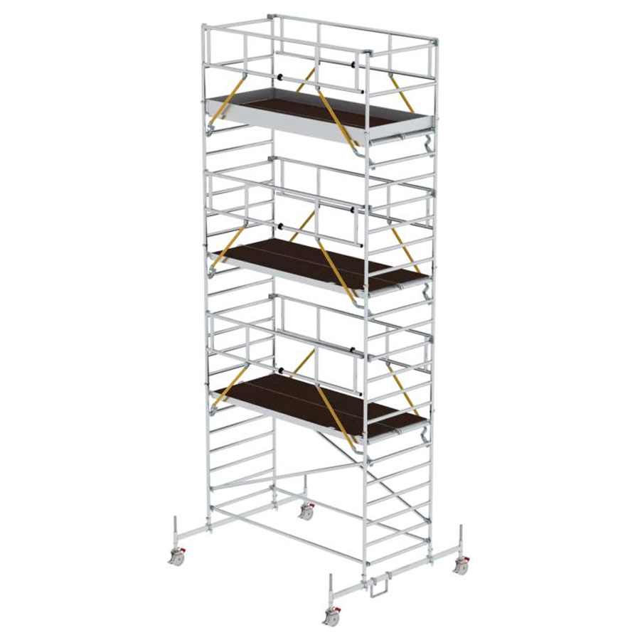 Rollgerüst SG mit Fahrbalken und Doppel-Plattform 3,00 x 1,35 m, Arbeitshöhe 8,62 m Rollgerüst SG mit Fahrbalken und Doppel-Plattform 3,00 x 1,35 m, Arbeitshöhe 8,62 m