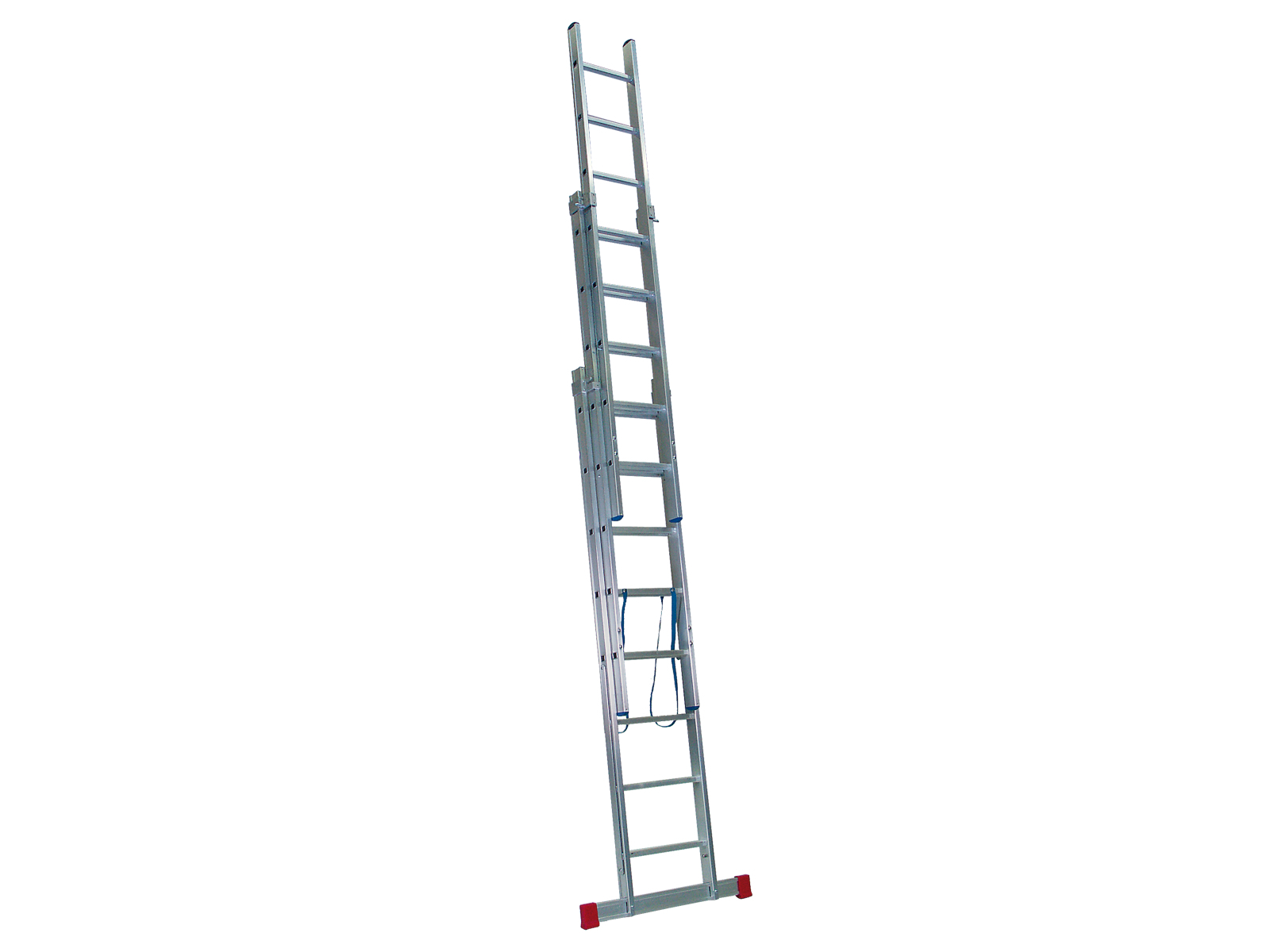 Mehrzweckleiter „Handwerkerausführung“ 3-teilig, 35/41/47 cm breit mit Aussteifungsstreben an den Leiternteilen, 3 x 6 Sprossen