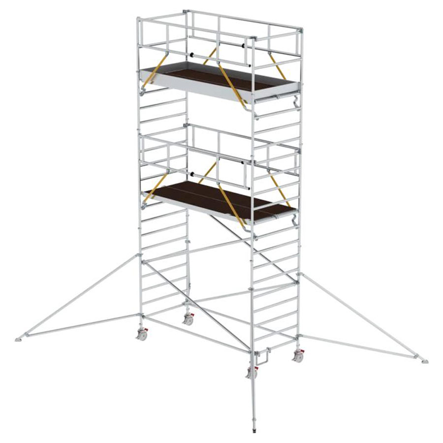 Rollgerüst SG mit Ausleger und Doppelplattform Plattformgröße 3,00 x 1,35 m, Arbeitshöhe 8,43 m