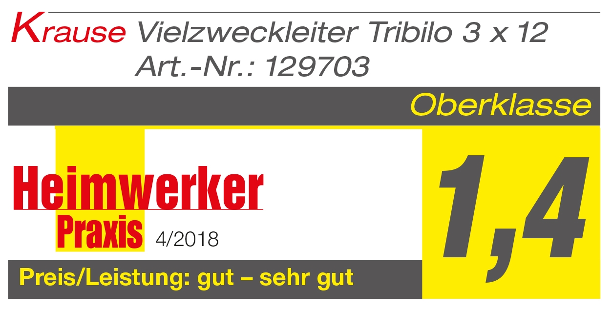 MONTO Tribilo Vielzweckleiter 3x9 Sprossen/Stufen