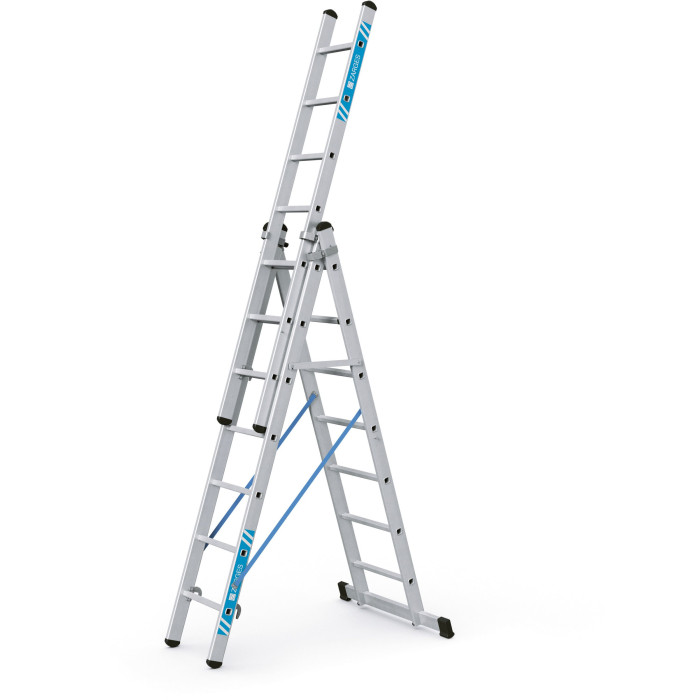 Skymaster X, Gebördelte Mehrzweckleiter, 3-teilig, 3x14 Sprossen