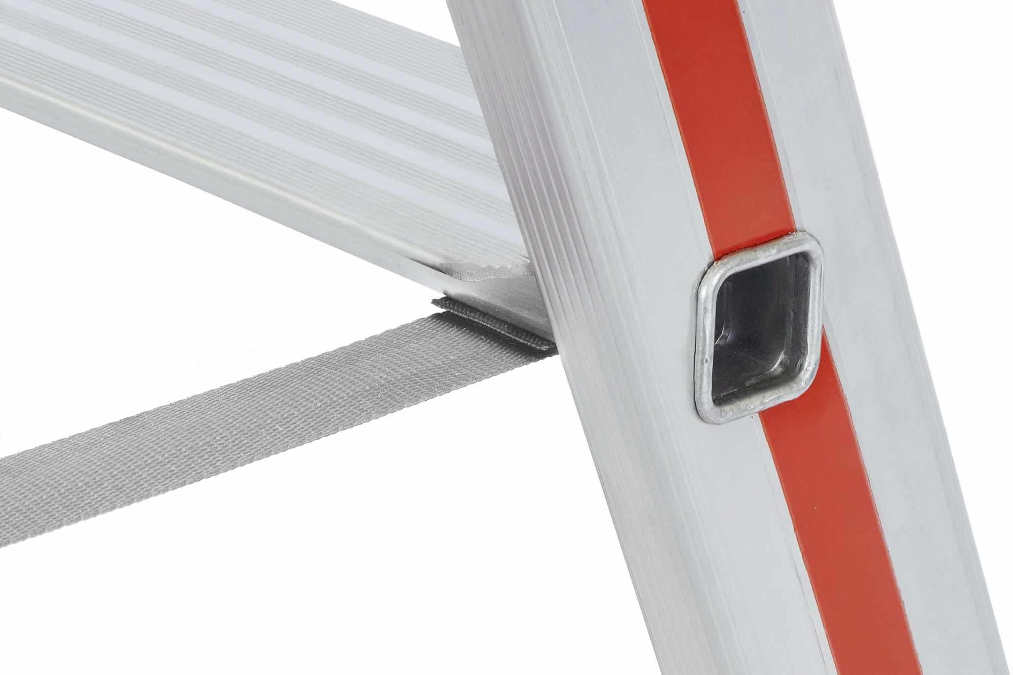 Stufenstehleiter mit Plattform und Rollen, einseitig begehbar - 5 Stufen