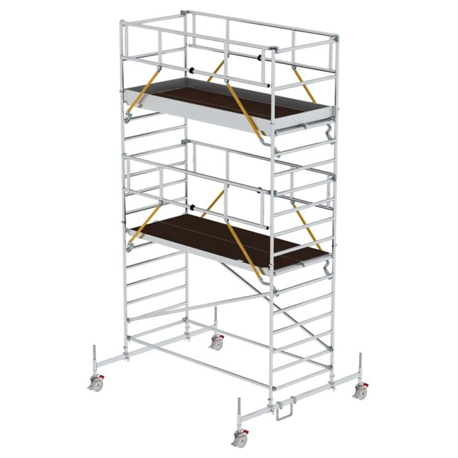 Rollgerüst SG mit Fahrbalken und Doppel-Plattform 3,00 x 1,35 m, Arbeitshöhe 8,62 m Rollgerüst SG mit Fahrbalken und Doppel-Plattform 3,00 x 1,35 m, Arbeitshöhe 8,62 m