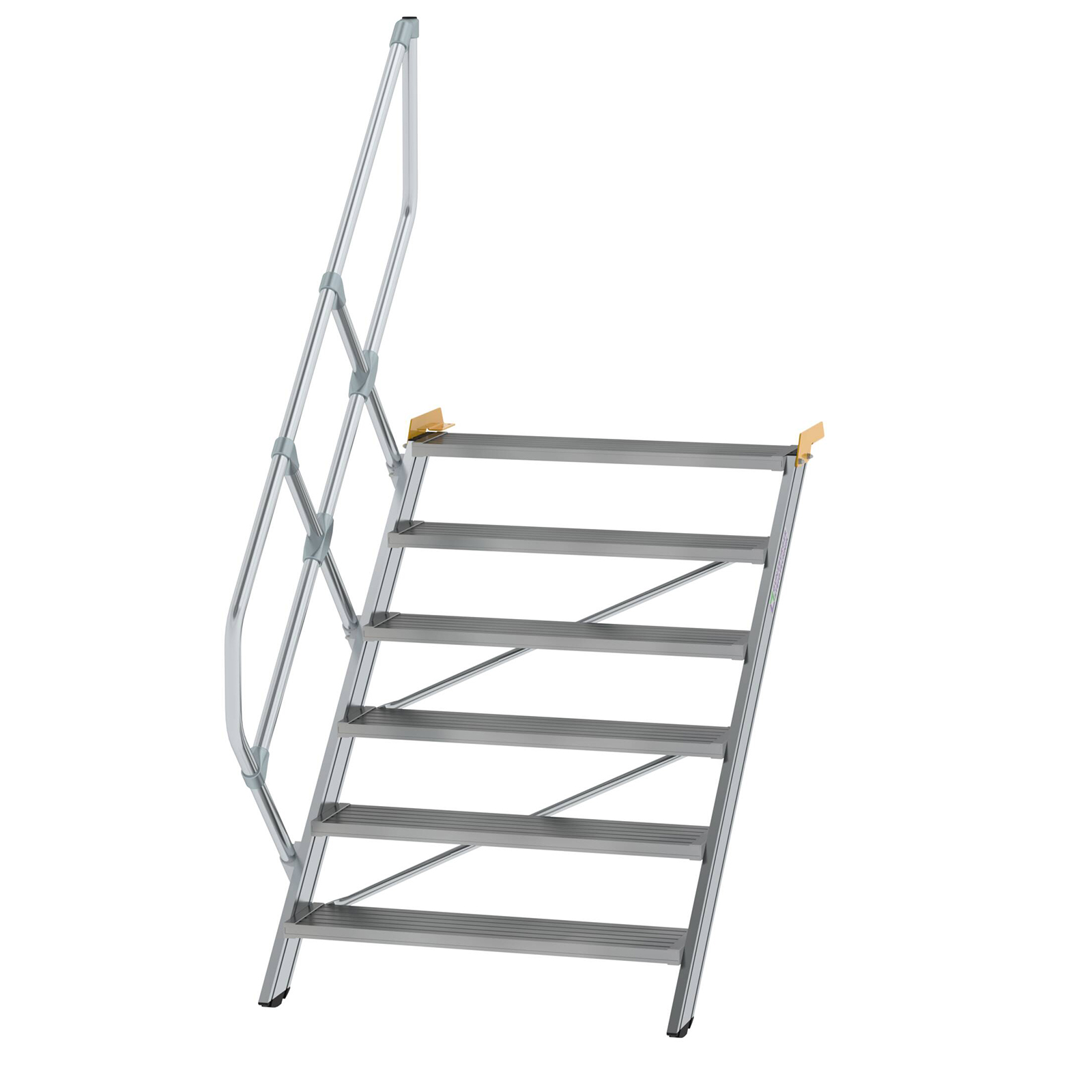 Aluminium-Treppe 45°, Stufenbreite 1000 mm, 6 Stufen