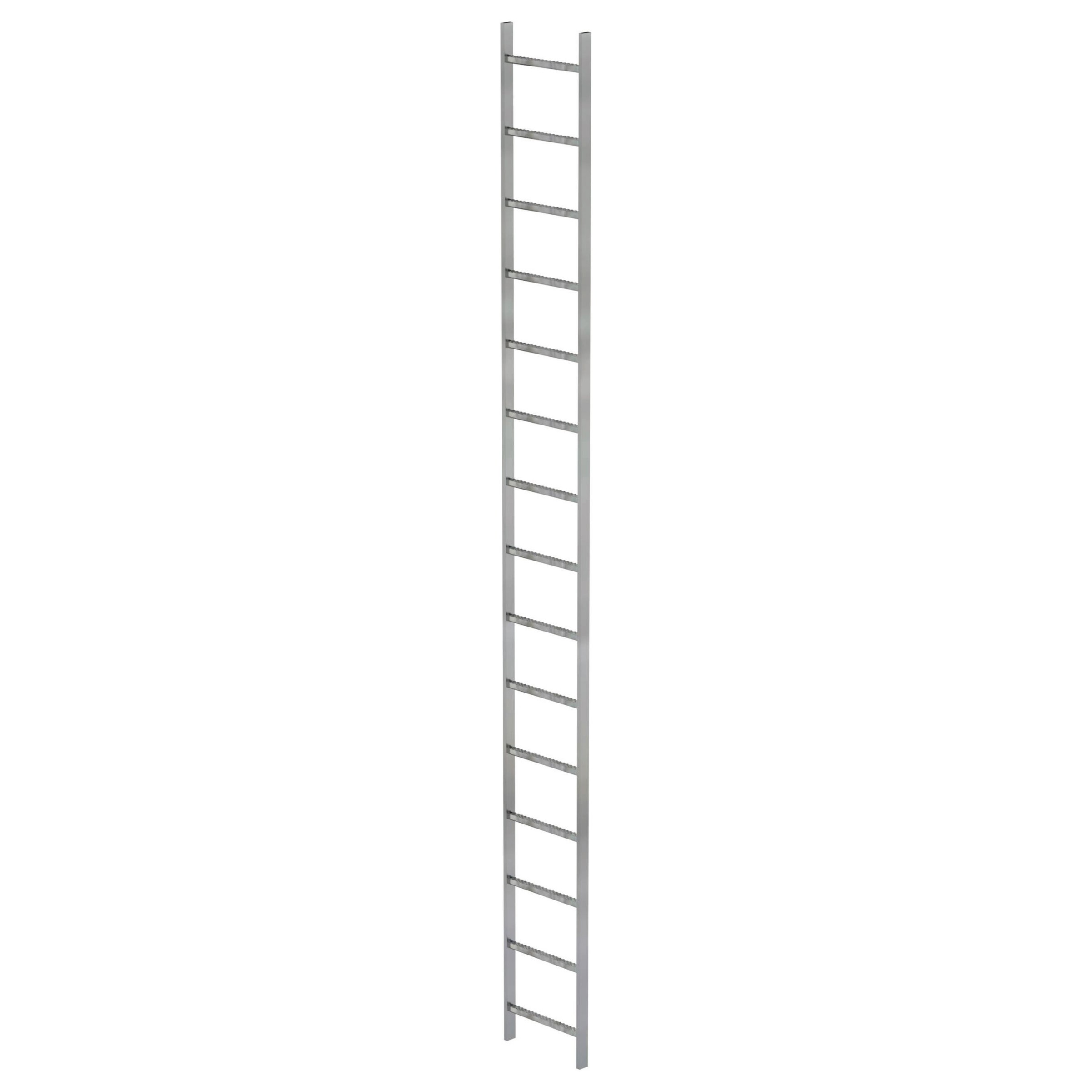 Schachtleiter aus Stahl, feuerverzinkt, Außenbreite 440 mm, 15 Sprossen Schachtleiter aus Stahl, feuerverzinkt, Außenbreite 440 mm, 15 Sprossen