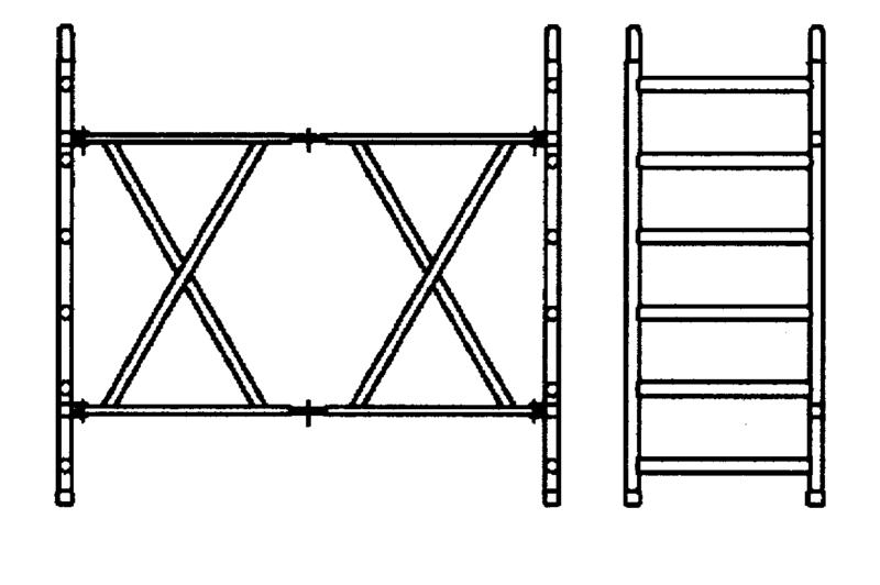 Klapprahmeneinheit, für Gerüstlänge 1,80 m, Gerüstbreite 0,75 m Klapprahmeneinheit, für Gerüstlänge 1,80 m, Gerüstbreite 0,75 m