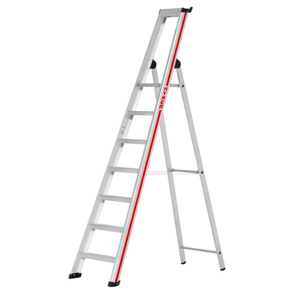 Stufenstehleiter mit Plattform, einseitig begehbar - 6 Stufen