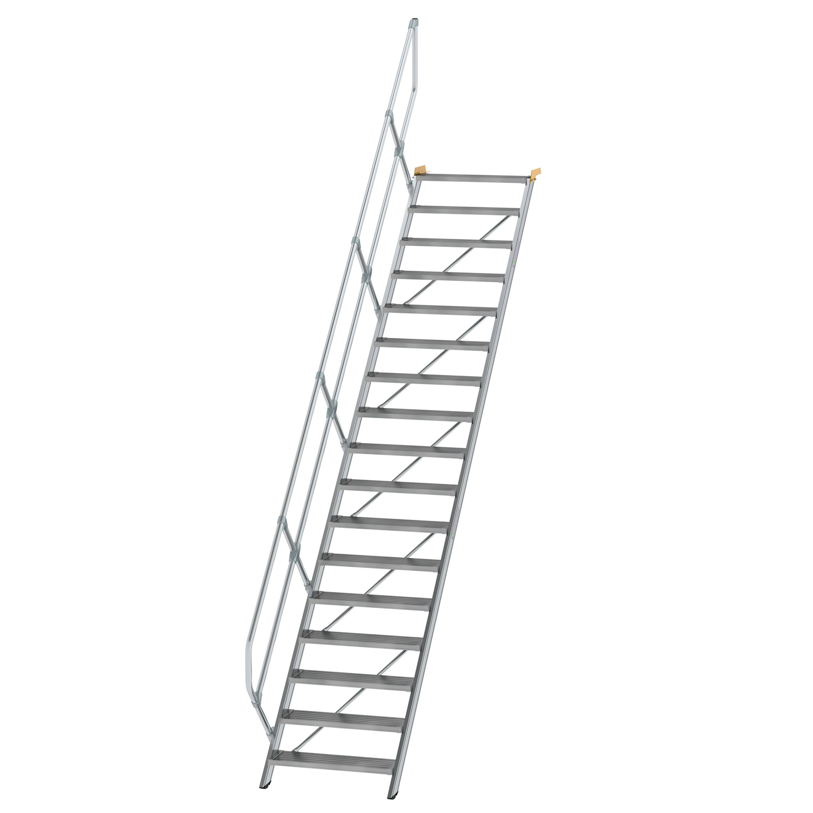 Aluminium-Treppe 45°, Stufenbreite 800 mm, 17 Stufen