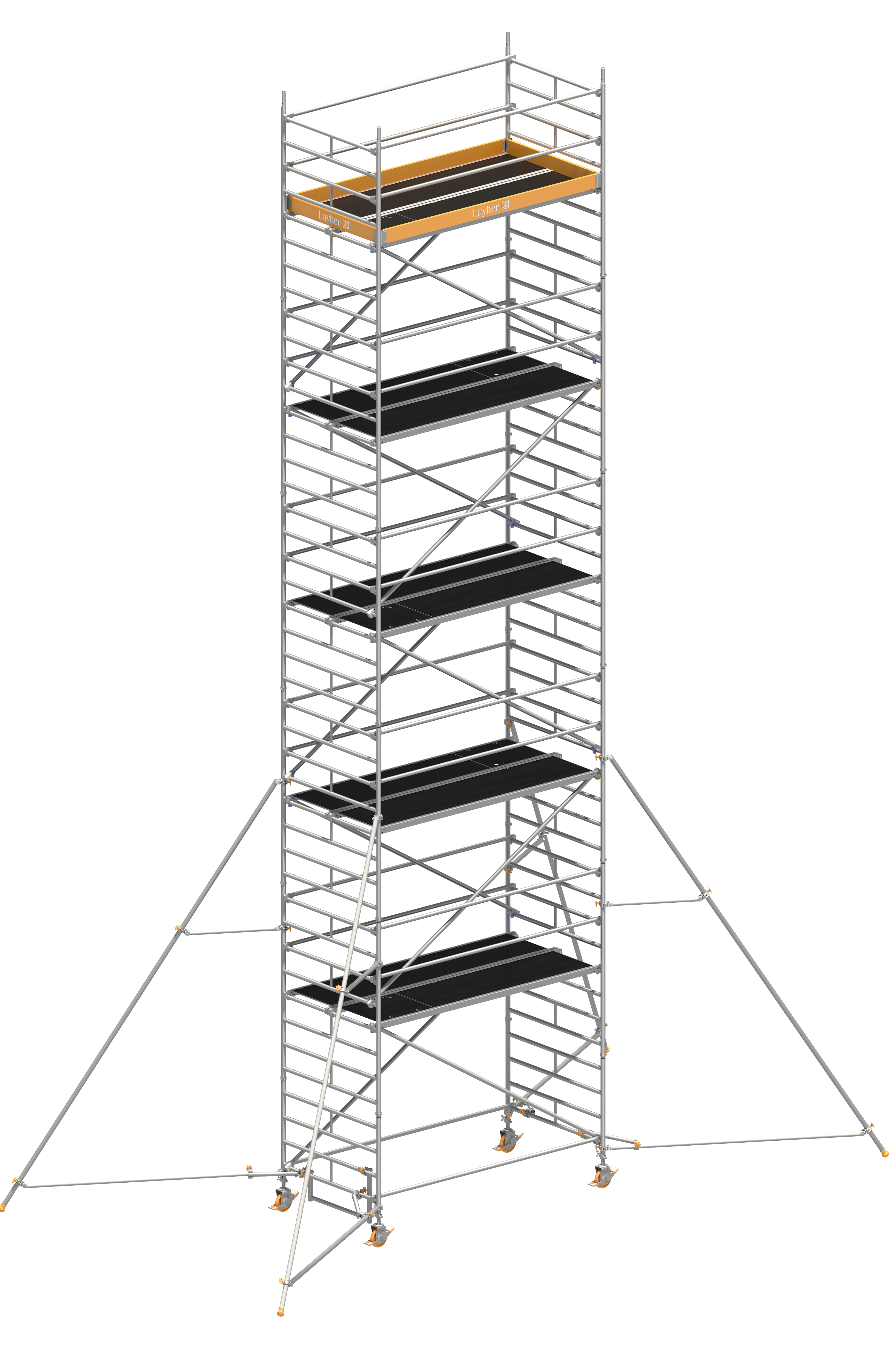 Uni Breit P2 mit Gerüststütze 5 m, Standhöhe 10,20 m Uni Breit P2 mit Gerüststützen 5 m, Standhöhe 10,20 m
