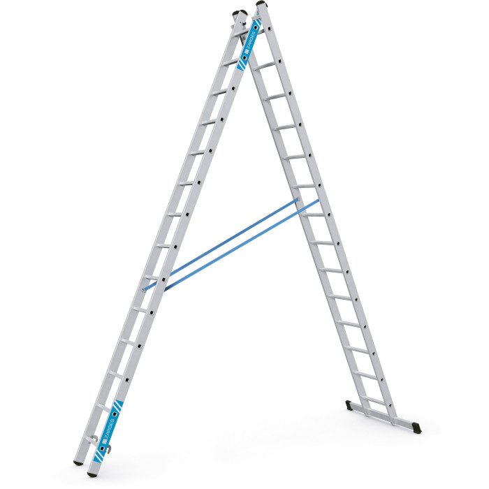 Combimaster Plus X, Gebördelte Mehrzweckleiter, 2-teilig, 2x12 Sprossen Combimaster Plus X, Gebördelte Mehrzweckleiter, 2-teilig, 2x12 Sprossen