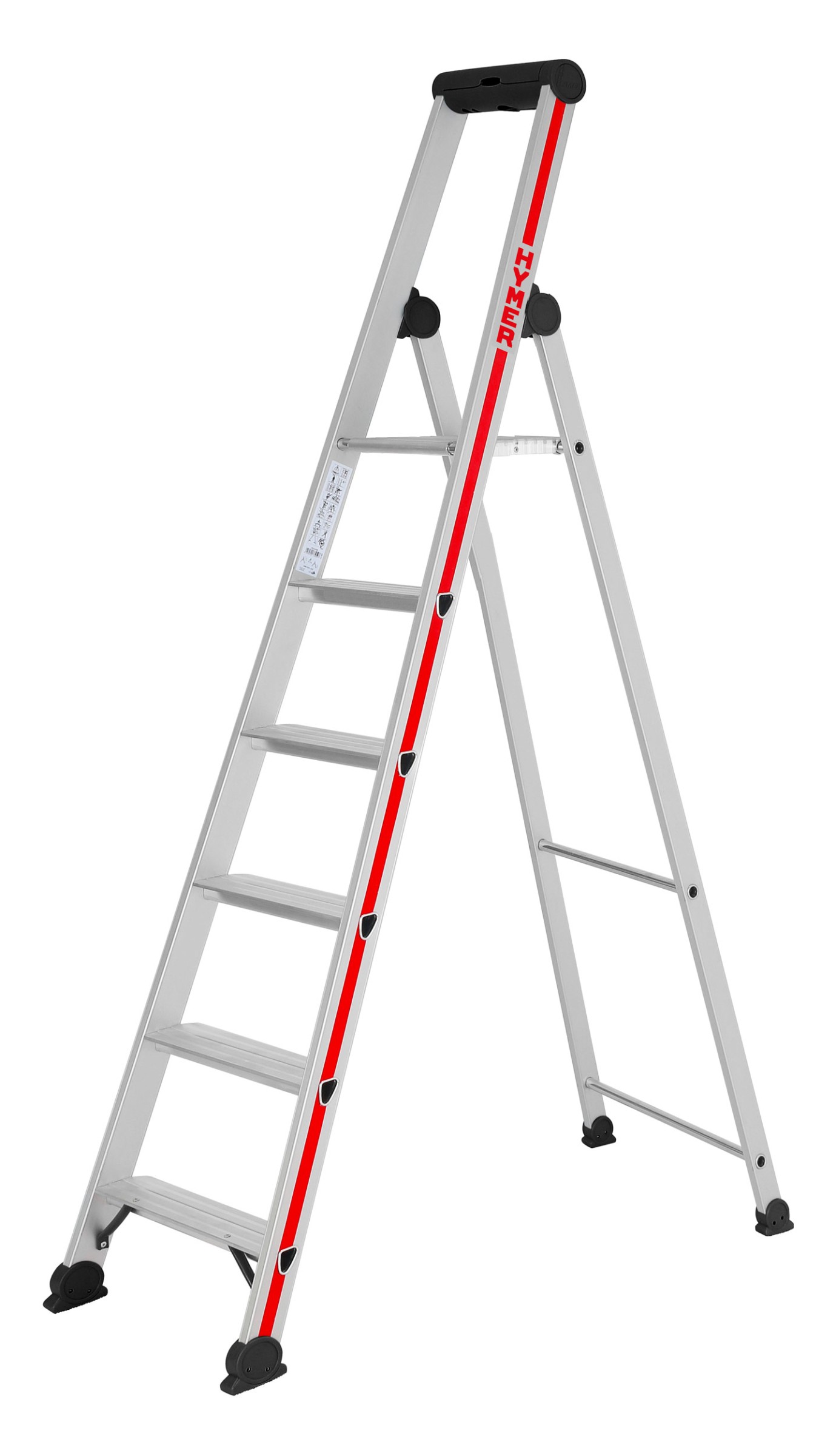Stufenstehleiter mit Plattform, einseitig begehbar - 4 Stufen