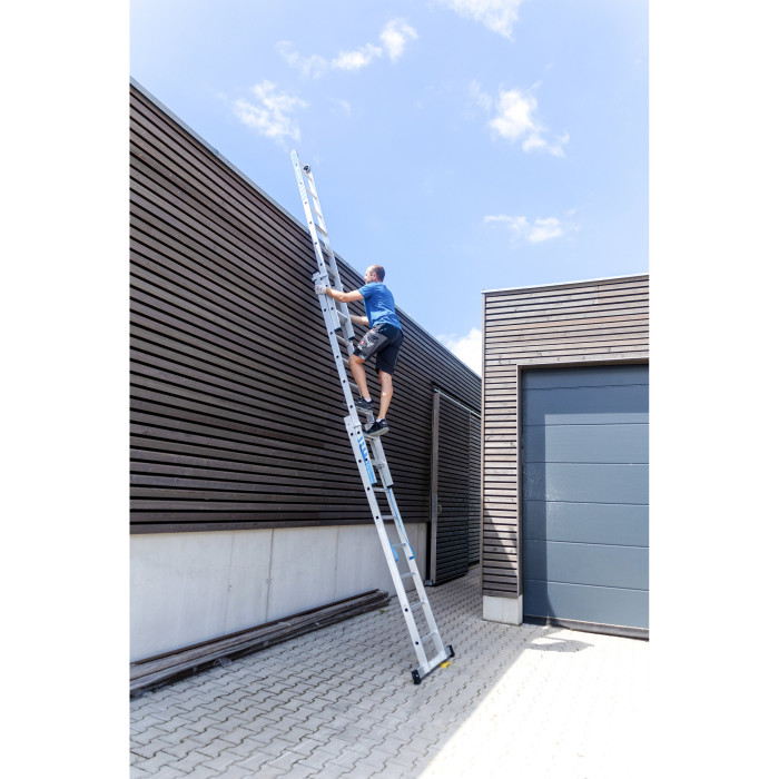 Skymaster Plus X, Gebördelte Mehrzweckleiter, 3-teilig, 3x10 Sprossen Skymaster Plus X, Gebördelte Mehrzweckleiter, 3-teilig, 3x10 Sprossen