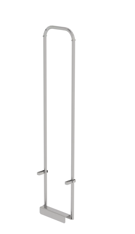 Einstiegshilfe doppelholmig, für Leiterbreite 340 mm, Edelstahl V4A (1.4571)