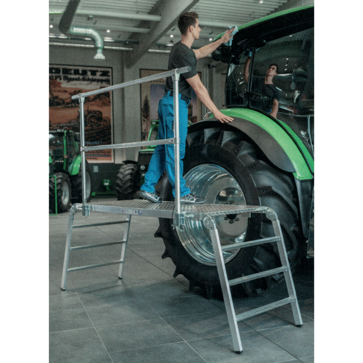 Anwendung mit Geländer Arbeitsplattform klappbar