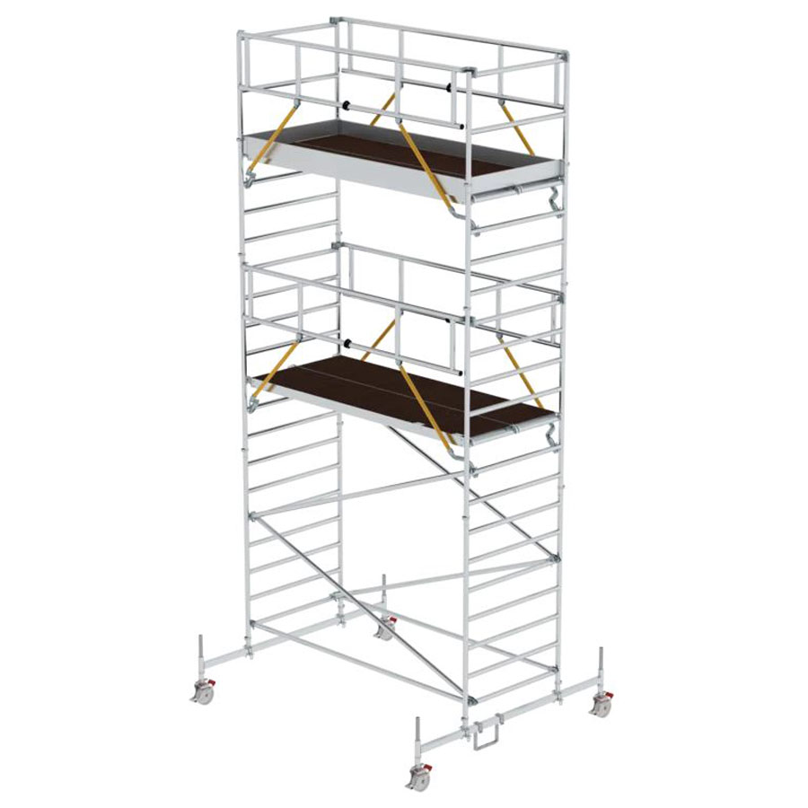 Rollgerüst SG mit Fahrbalken und Doppel-Plattform 3,00 x 1,35 m, Arbeitshöhe 8,62 m Rollgerüst SG mit Fahrbalken und Doppel-Plattform 3,00 x 1,35 m, Arbeitshöhe 8,62 m