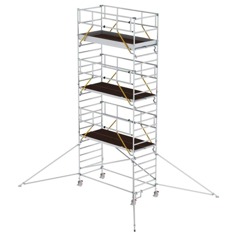 Rollgerüst SG mit Ausleger und Doppelplattform Plattformgröße 3,00 x 1,35 m, Arbeitshöhe 8,43 m