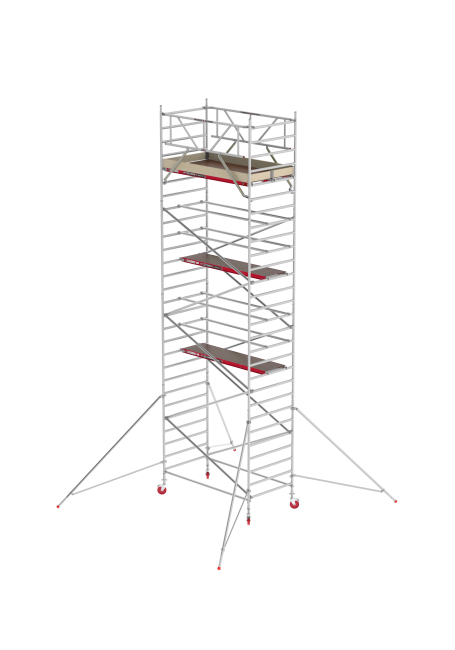RS TOWER 42 Fahrgerüst - 11.20 m Arbeitshöhe - 1.35 m breit - 1.85 m Holzplattform - Streben