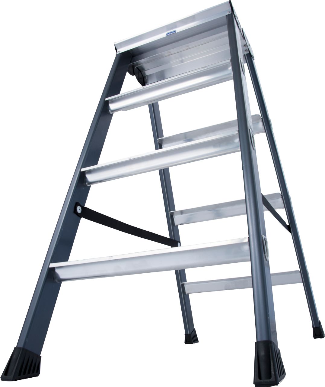 Monto Stufen-Doppelleiter SePro D eloxiert 2x4 Stufen