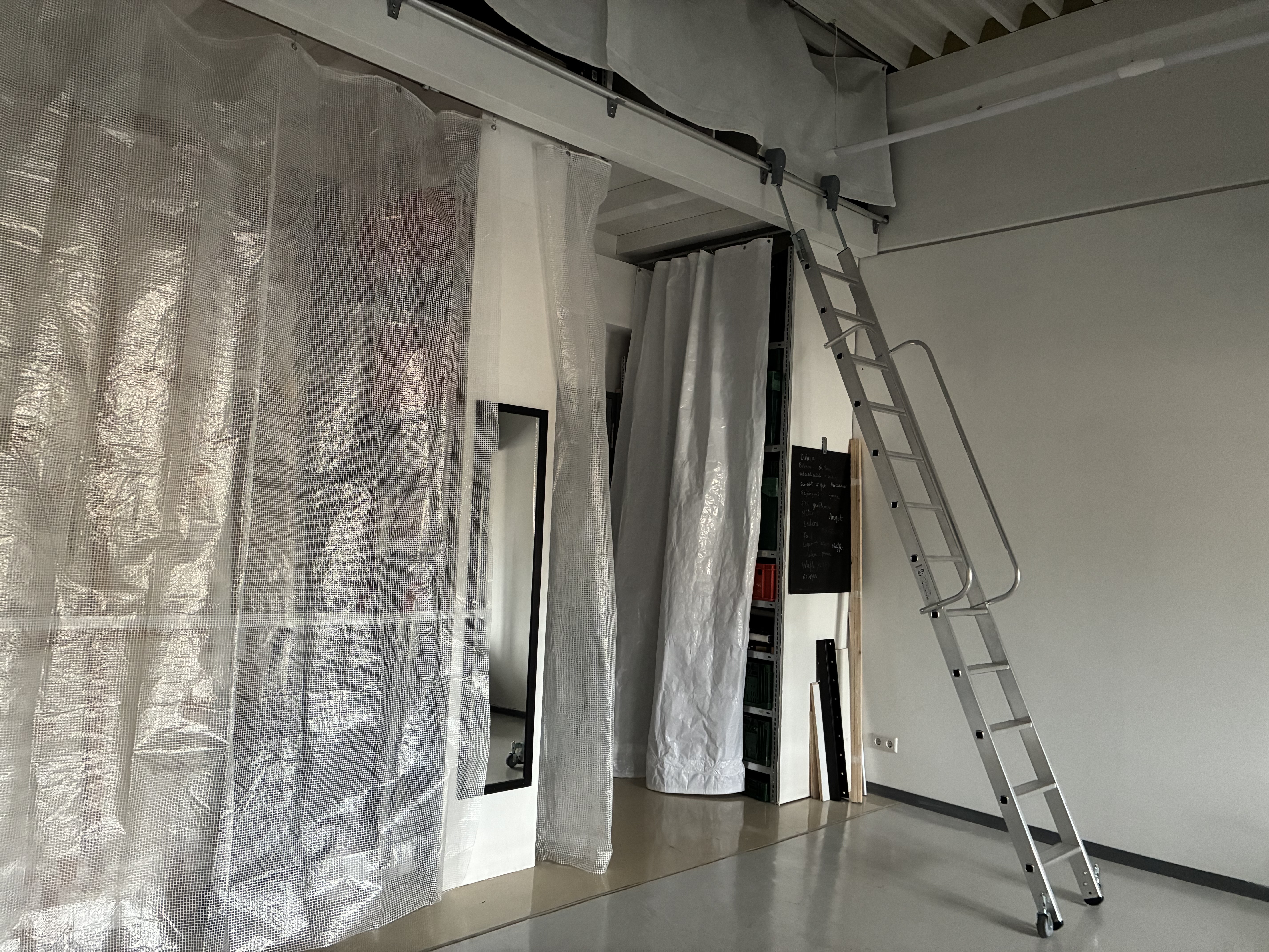 Aluminium-Regalleiter, fahrbar, 6 Stufen