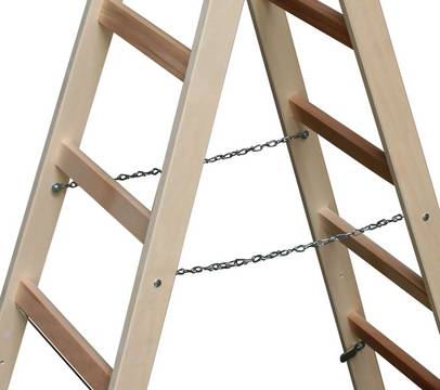 Stabilo Sprossen-Doppelleiter (Holz) 2x4 Sprossen