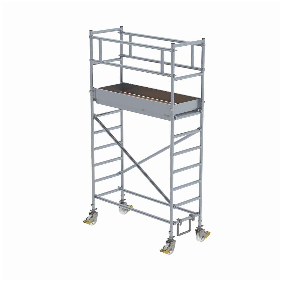 Aluminium-Rollgerüst mit Fahrbalken, Standhöhe 2,51 m