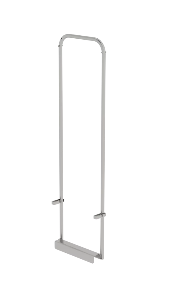 Einstiegshilfe doppelholmig, für Leiterbreite 440 mm, Edelstahl V4A (1.4571)