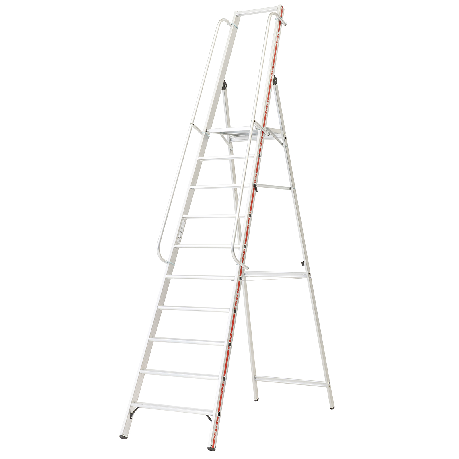 Plattformleiter mit langem Handlauf - 8 Stufen