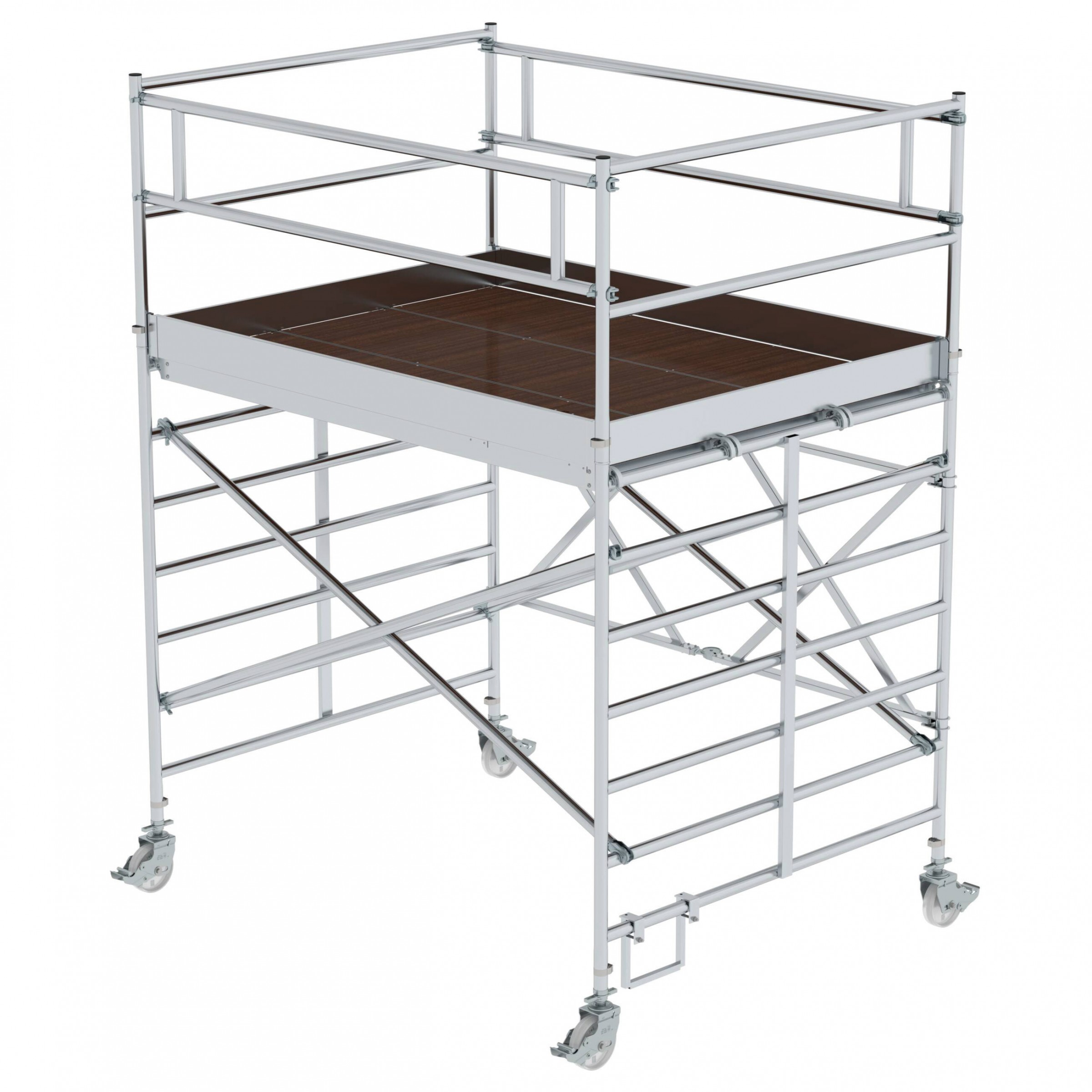 Aluminium-Klappgerüst mit Dreifach-Plattform, Standhöhe 4,47 m Aluminium-Klappgerüst mit Dreifach-Plattform, Standhöhe 4,47 m