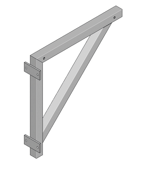 Dreieckskonsole passend für Stufenbreite 600 mm