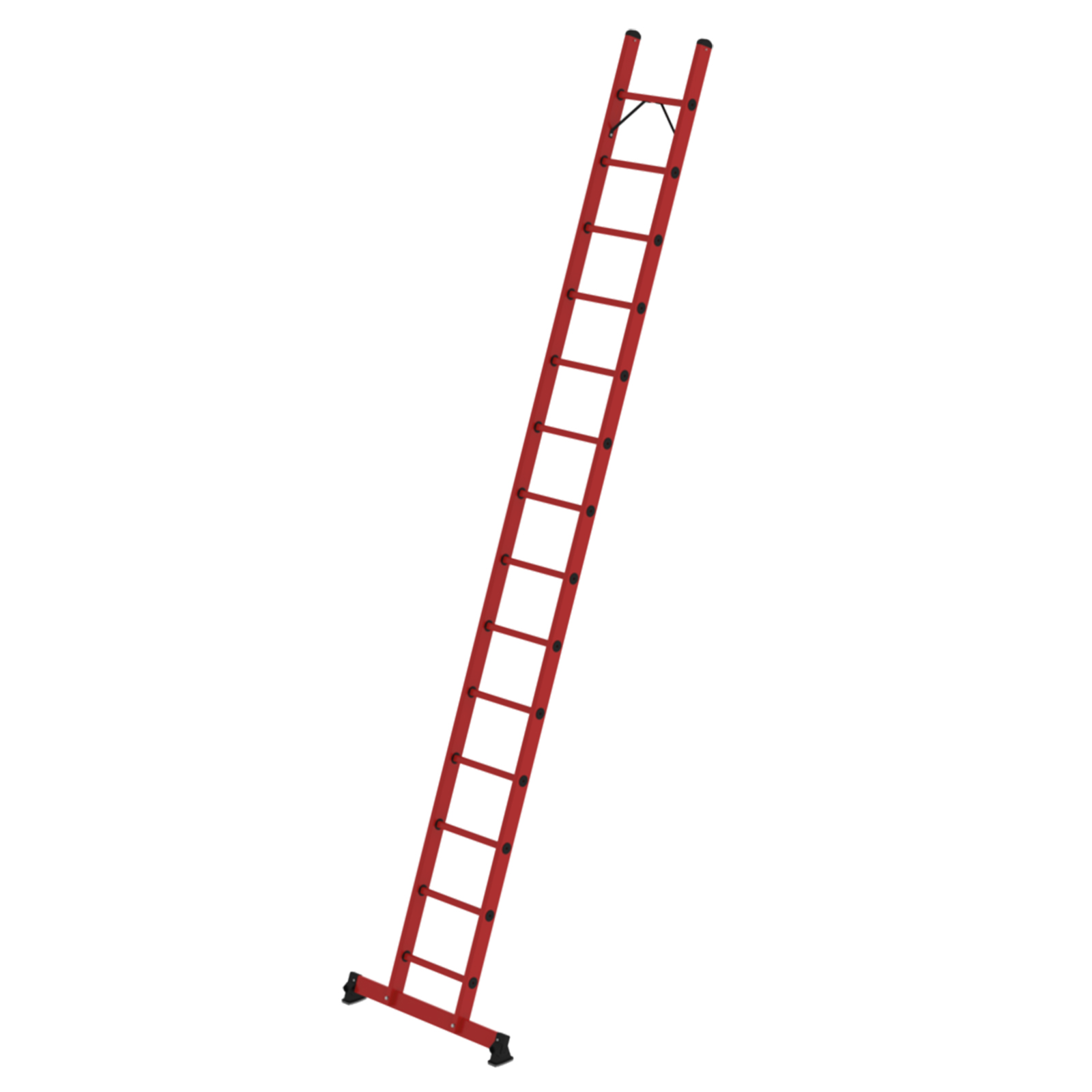Sprossen-Anlegeleiter GFK mit nivello®-Traverse, 14 Sprossen Sprossen-Anlegeleiter GFK mit nivello®-Traverse, 14 Sprossen