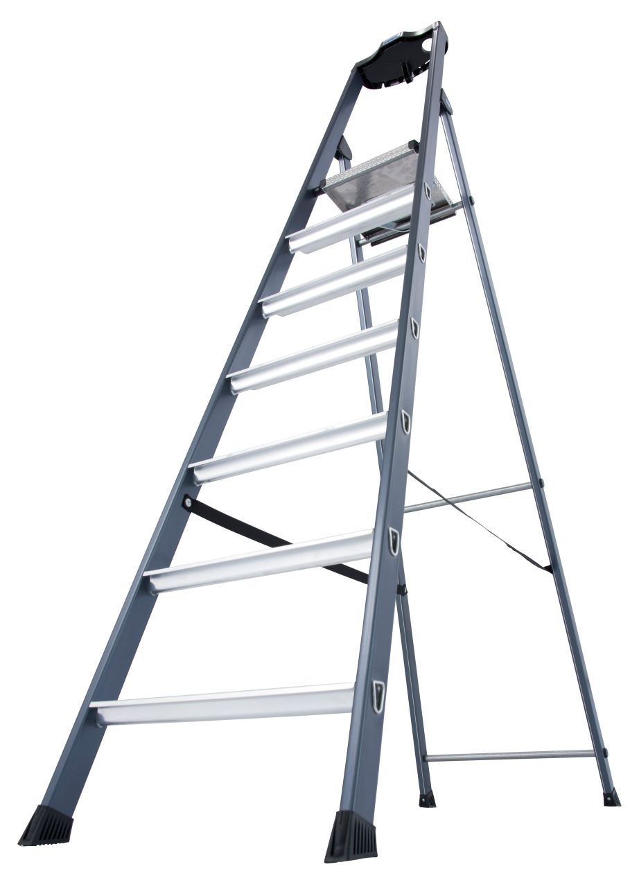 Monto Stufen-Stehleiter SePro S eloxiert 7 Stufen