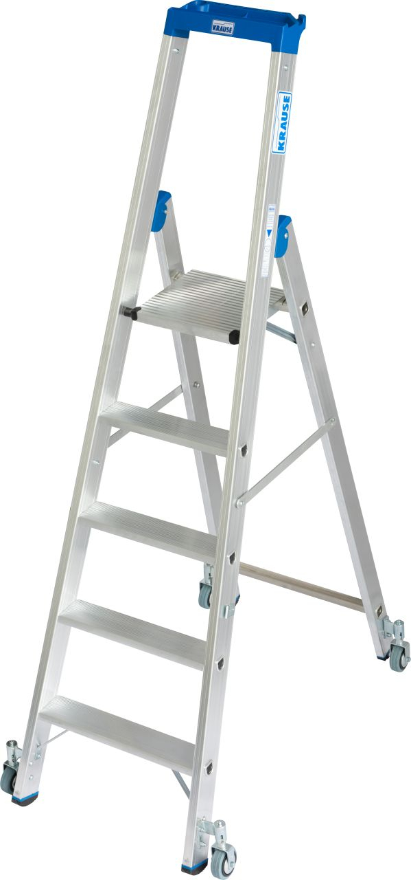 Stabilo Stufen-Stehleiter, fahrbar