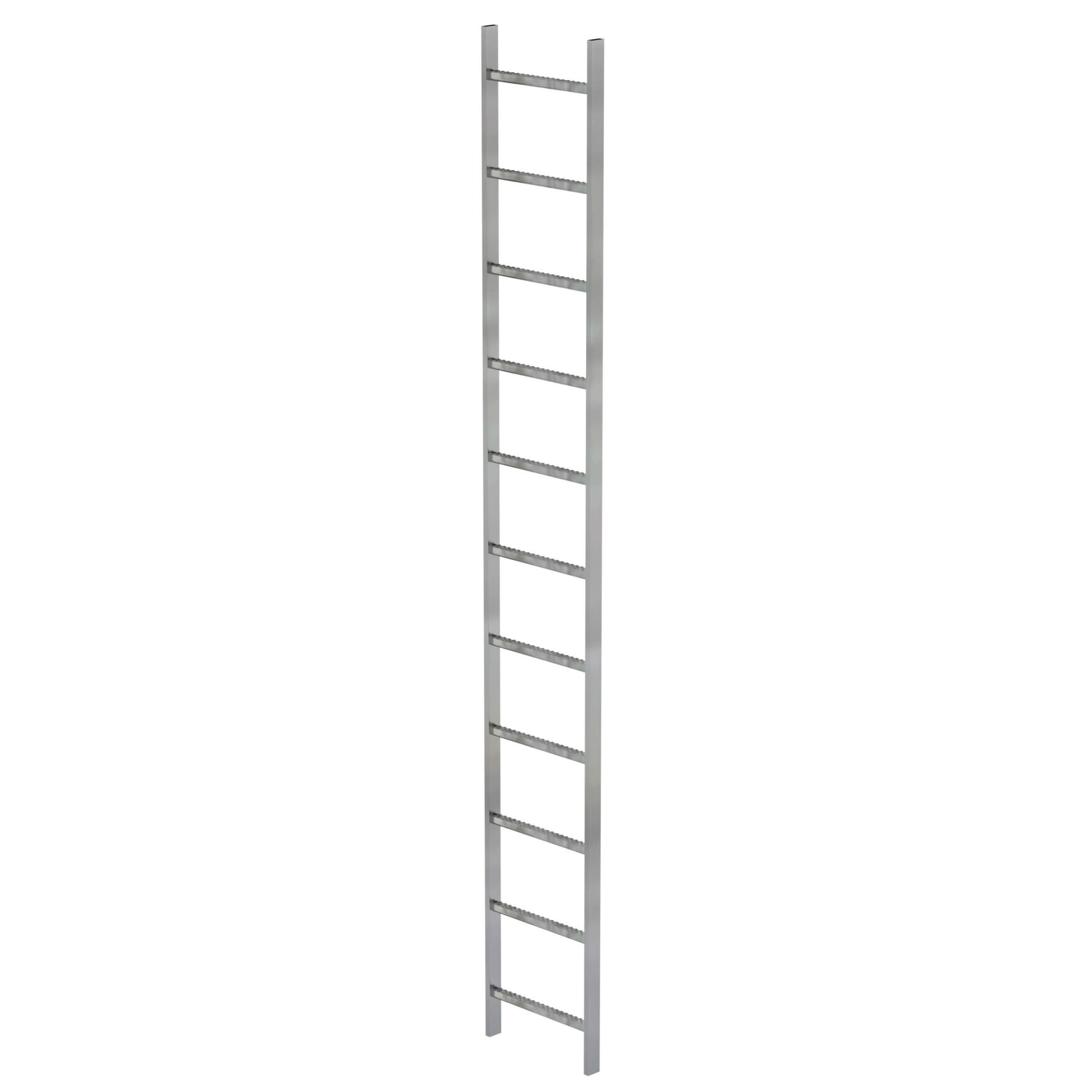 Schachtleiter aus Stahl, feuerverzinkt, Außenbreite 440 mm, 11 Sprossen Schachtleiter aus Stahl, feuerverzinkt, Außenbreite 440 mm, 11 Sprossen