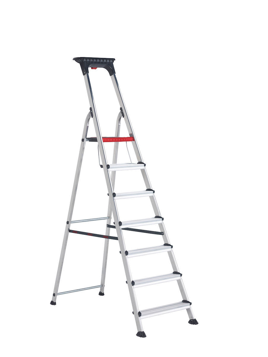 Double Decker Stufenstehleiter Haushaltsleiter 7-Stufen Double Decker Stufenstehleiter, 7 Stufen