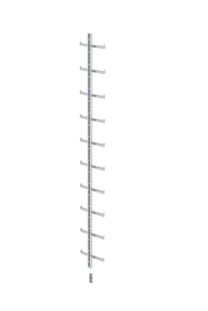 Einholmleiter aus Aluminium, Länge 2,80 m