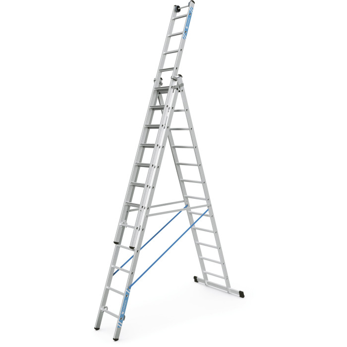 Skymaster Plus X, Gebördelte Mehrzweckleiter, 3-teilig, 3x10 Sprossen Skymaster Plus X, Gebördelte Mehrzweckleiter, 3-teilig, 3x10 Sprossen