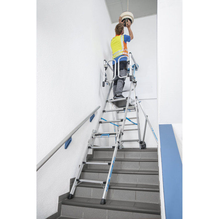 ZAP Masterflex Plus S,  Gebördelte Teleskop-Plattformleiter, 5 Sprossen einschl. Plattform