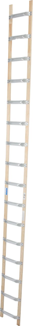 DachLeiter mit 16 Sprossen aus Alu und Holz