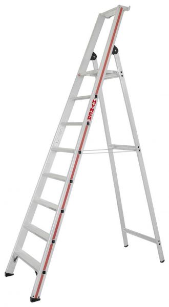 Stufenstehleiter mit Plattform, einseitig begehbar - 10 Stufen