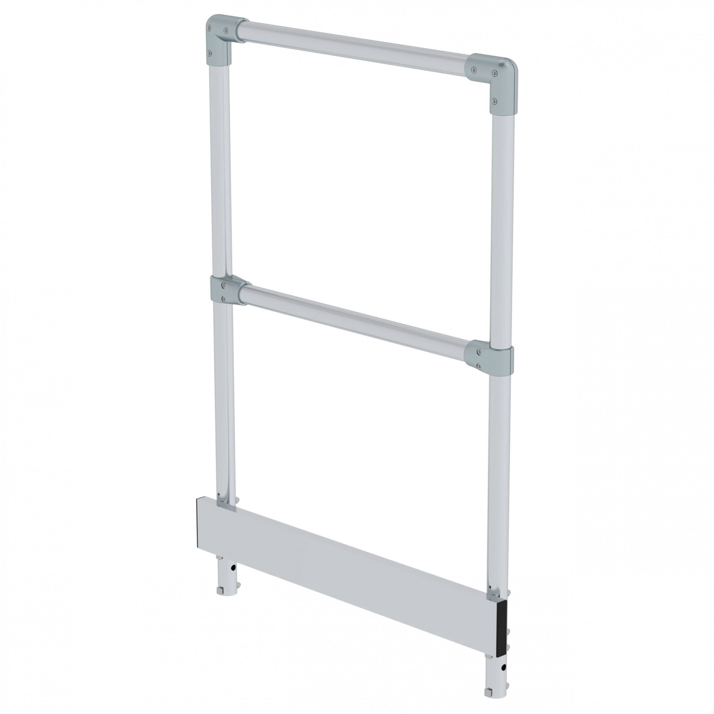 Stirnseitiges Geländer - 800 mm breit, silber