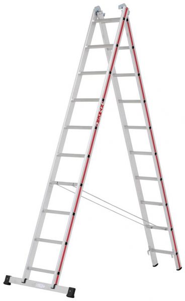 Mehrzweckleiter, zweiteilig - 2x10 Sprossen