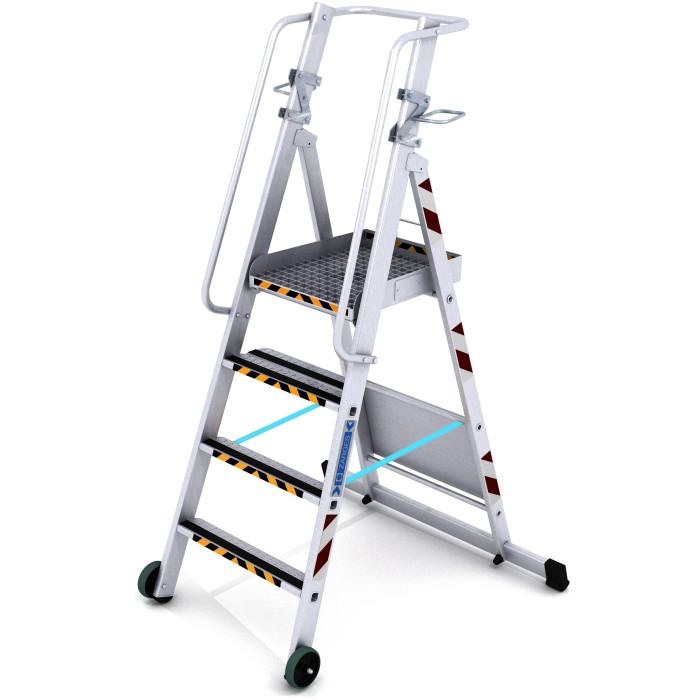 ZAP R13Master S,  Gebördelte Plattformleiter, fahrbar, 5 Stufen einschl. Plattform