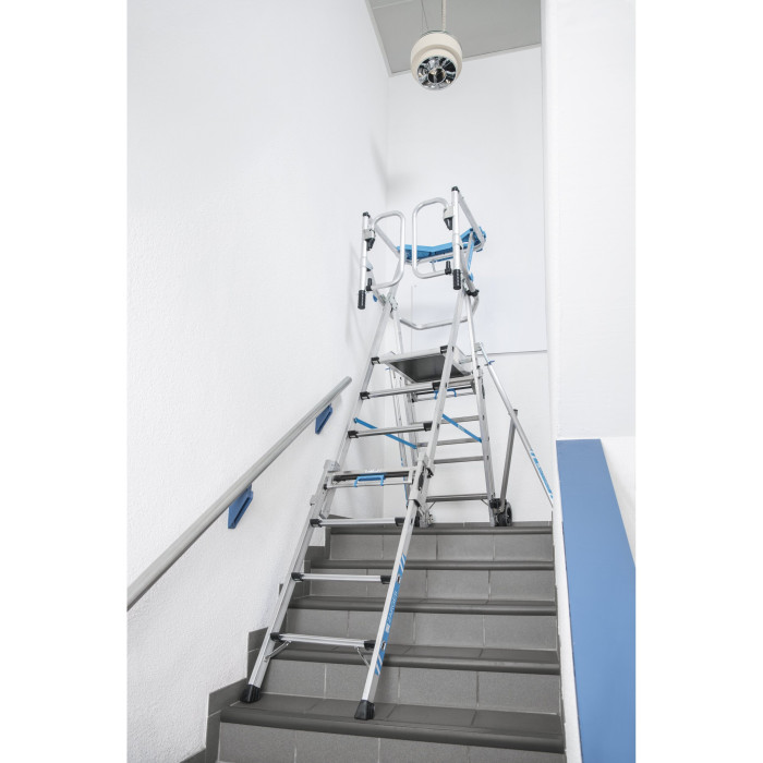 ZAP Masterflex Plus S,  Gebördelte Teleskop-Plattformleiter, 5 Sprossen einschl. Plattform