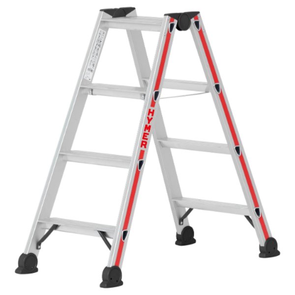 Stufenstehleiter, beidseitig begehbar - 2x6 Stufen
