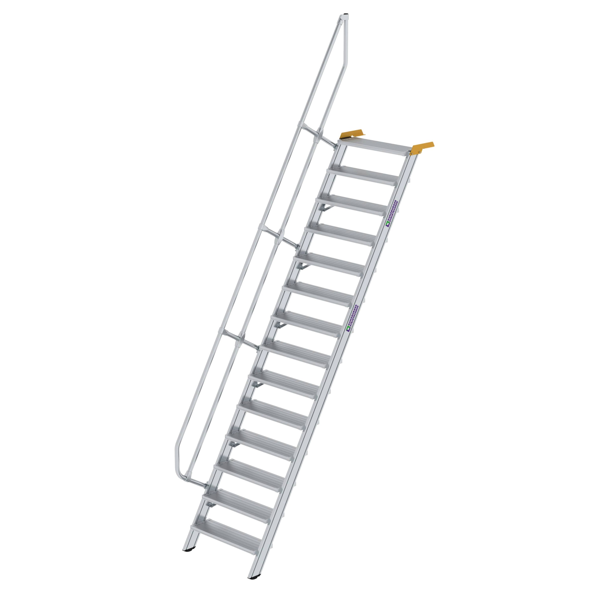 Aluminium-Treppe 60°, Stufenbreite 800 mm, 9 Stufen