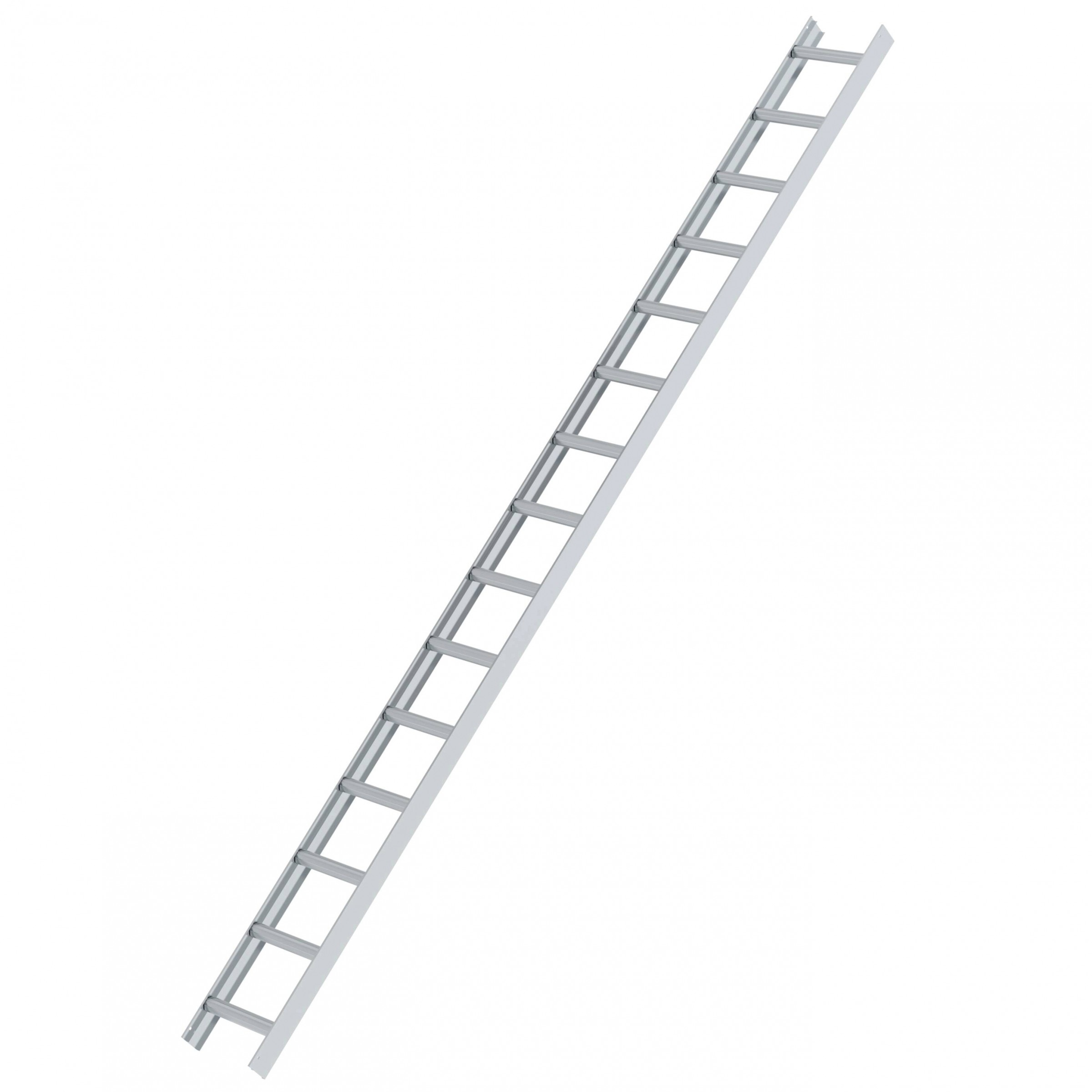 Dachleiter, Aluminium natur, 15 Sprossen Dachleiter alu 7 Sprossen/Stufen