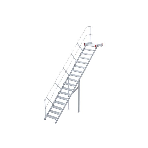 Nr. 511 Podesttreppe 45°, 1000 mm Stufenbreite, 4 Stufen