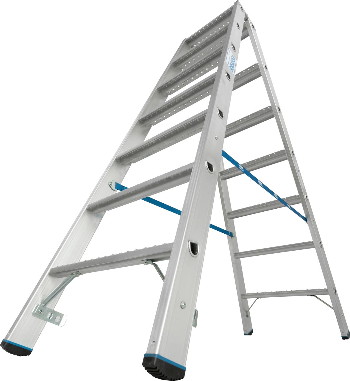 Stabilo Doppelleiter mit R13-Stufen, 2 x 7 Stufen