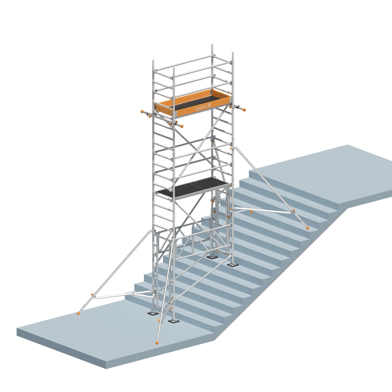 Uni Standar P2, mit Treppen-Kit, Arbeitshöhe 5,73 m